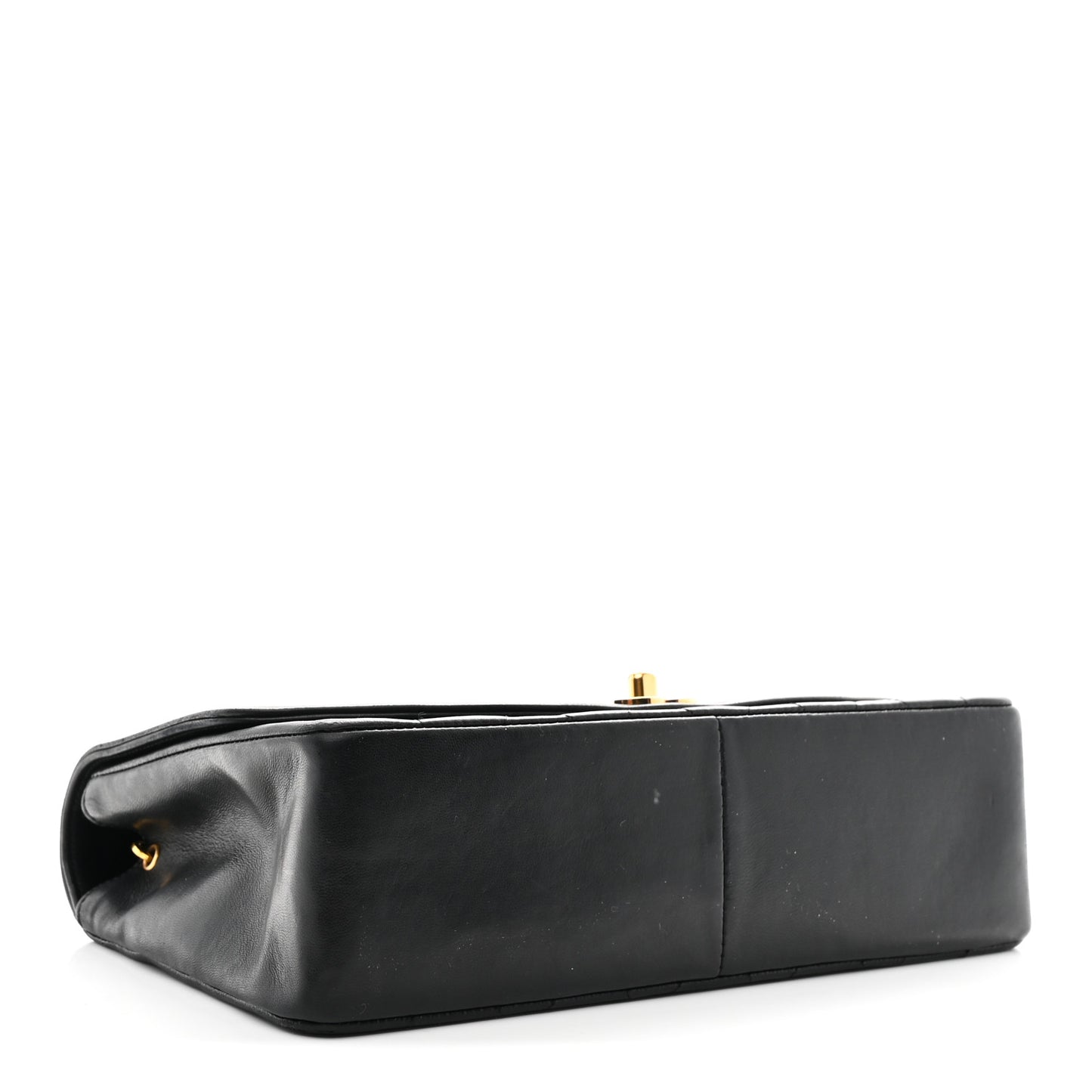 Lambskin Quilted Medium Single Flap Black