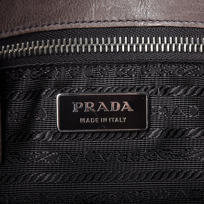 Prada Glace Calfskin Fold Over Clutch Ombre Ardesia Fumo 6 of 17