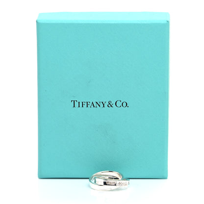 Tiffany Sterling Silver 1837 Interlocking Ring 52 6 5 of 5