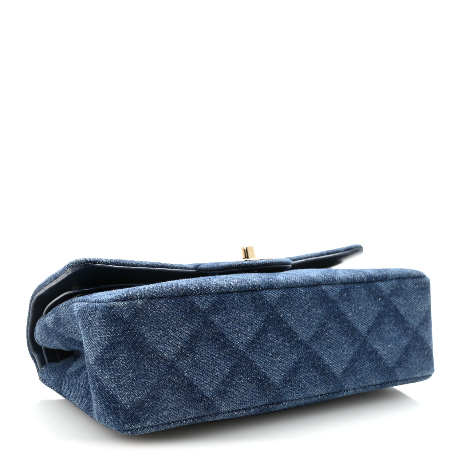 Chanel Printed Denim Quilted Small Double Flap Blue 4 of 11