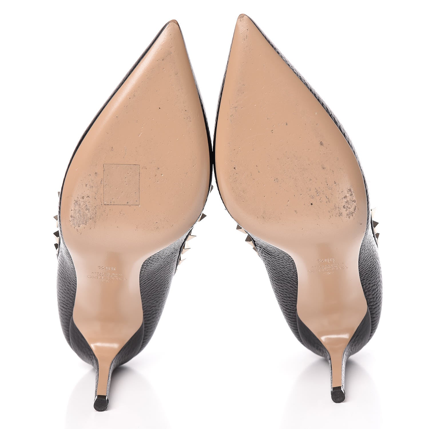 Valentino Garavani Pebbled Calfskin Rockstud 85mm Pumps 39.5 Black 7 of 12
