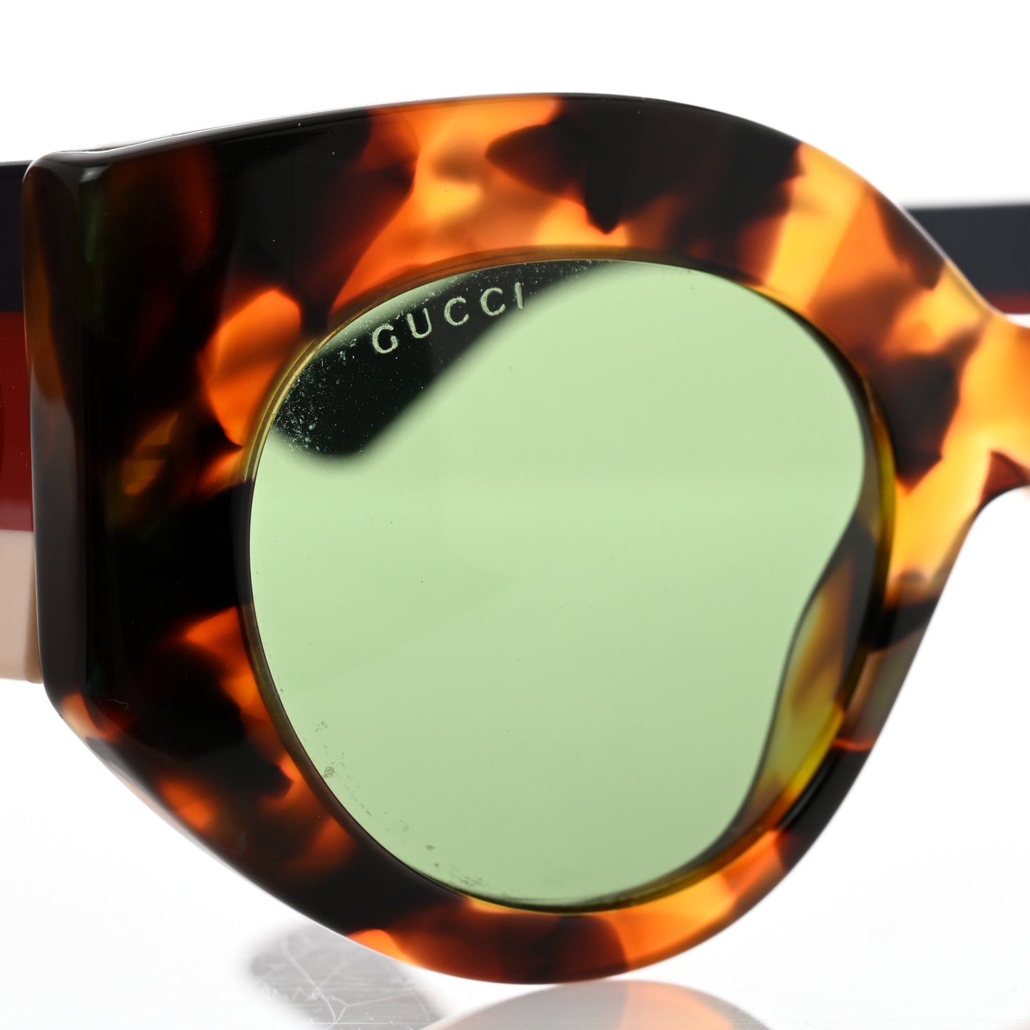 Acetate Oversized Rectangle Frame Web Sunglasses GG 0275/S Tortoise
