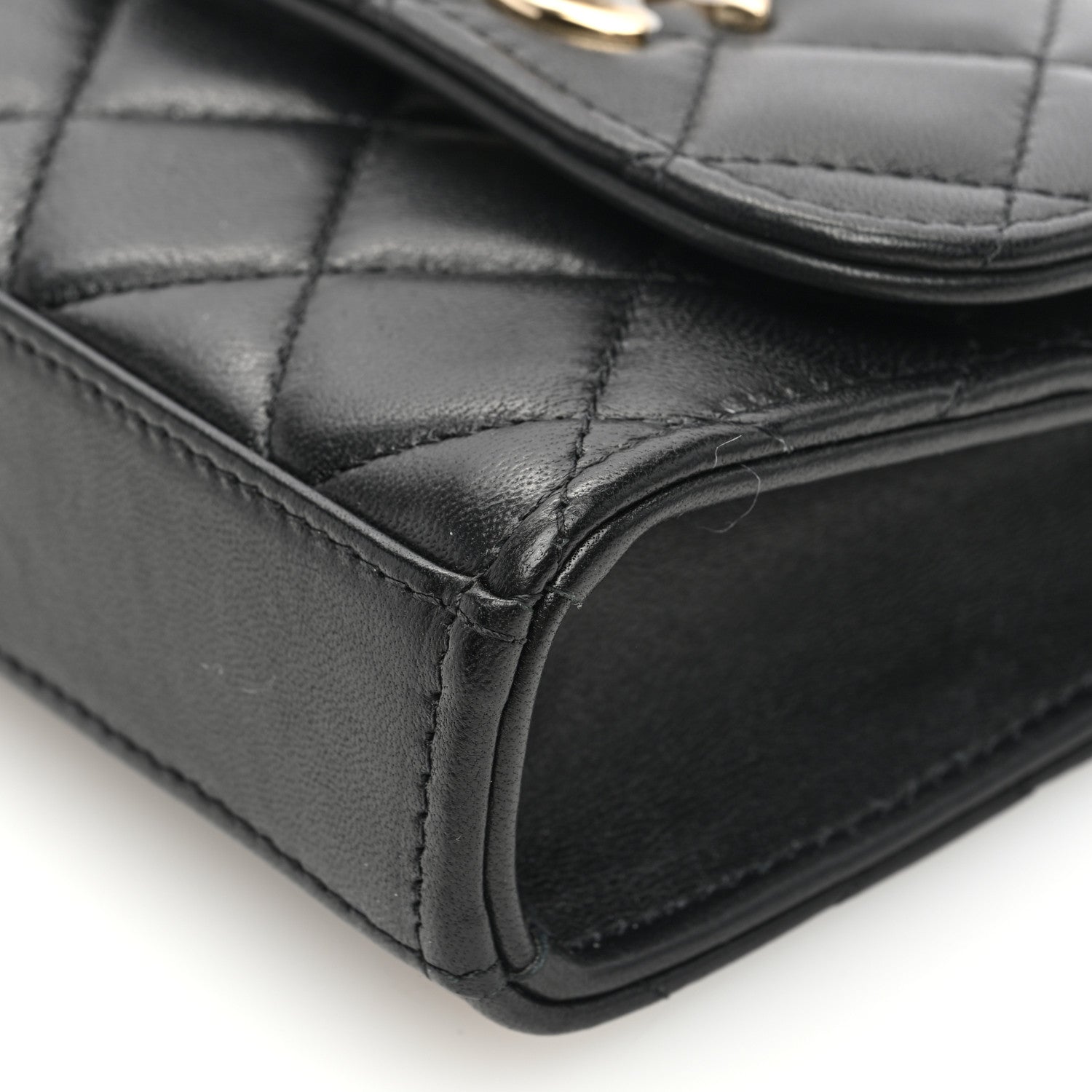 Chanel Lambskin Quilted Mini Trendy CC Clutch With Chain Black 9 of 10