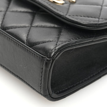 Chanel Lambskin Quilted Mini Trendy CC Clutch With Chain Black 9 of 10