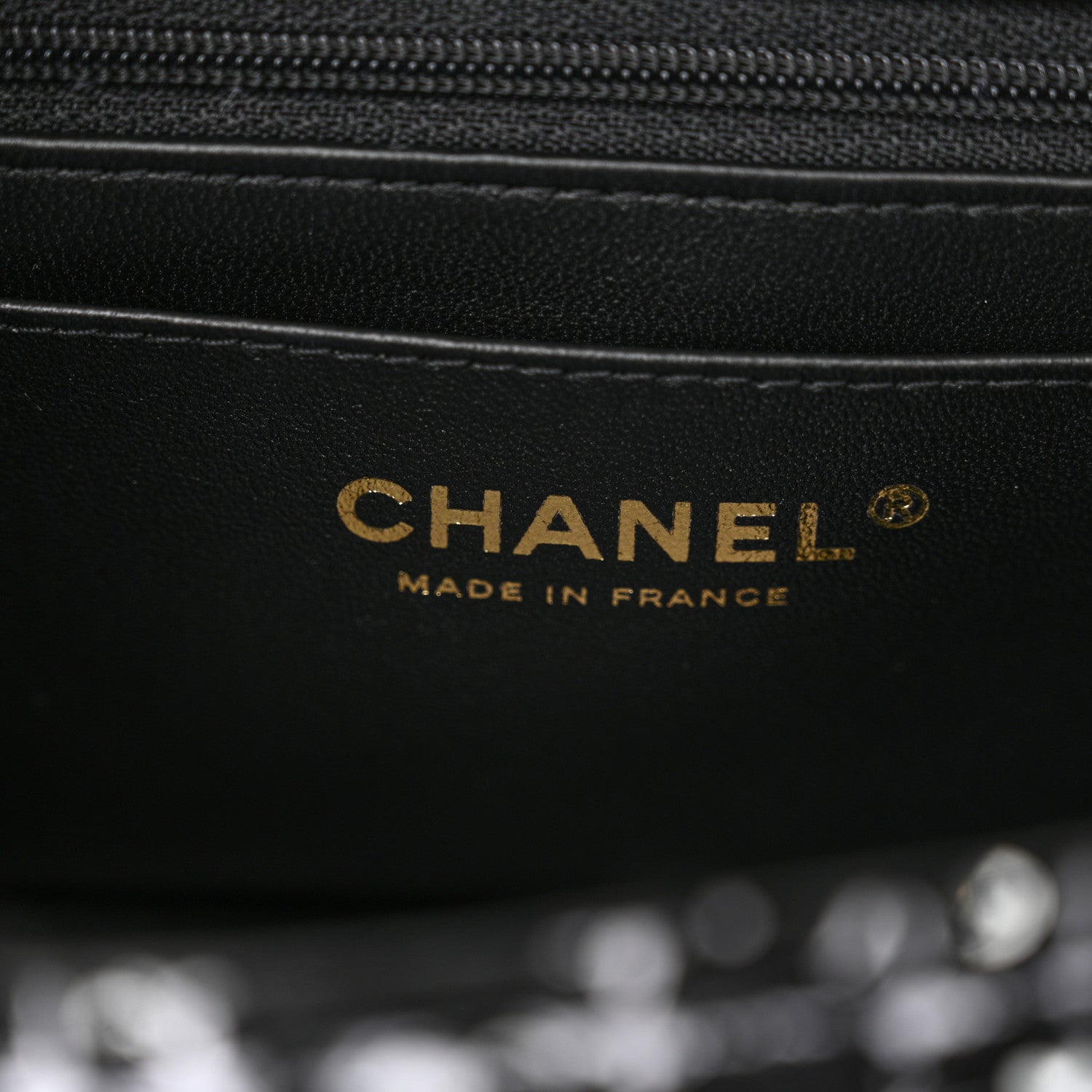 Chanel Tweed Quilted Mini Top Handle Rectangular Flap Black White 6 of 11