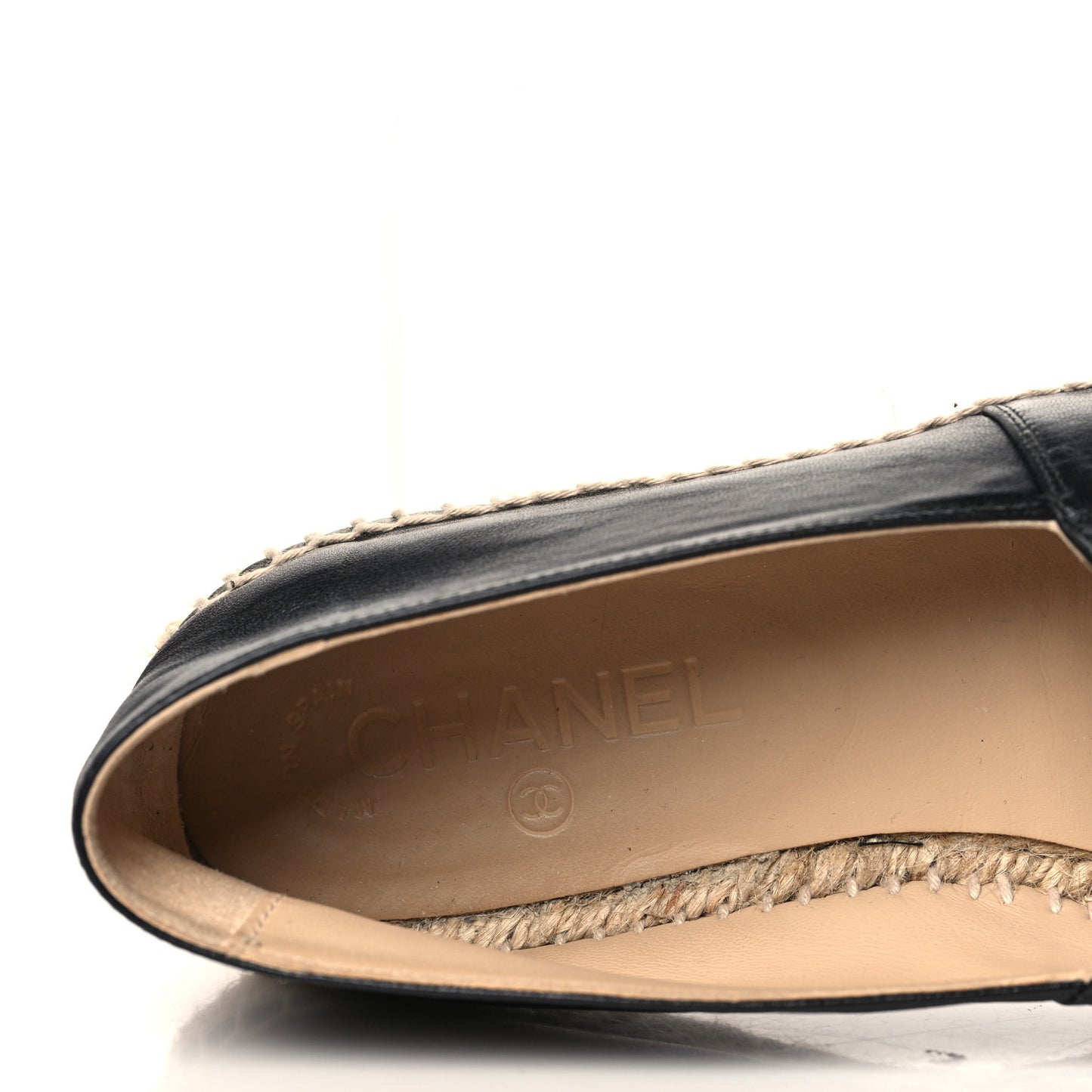 Lambskin CC Espadrilles 39 Black