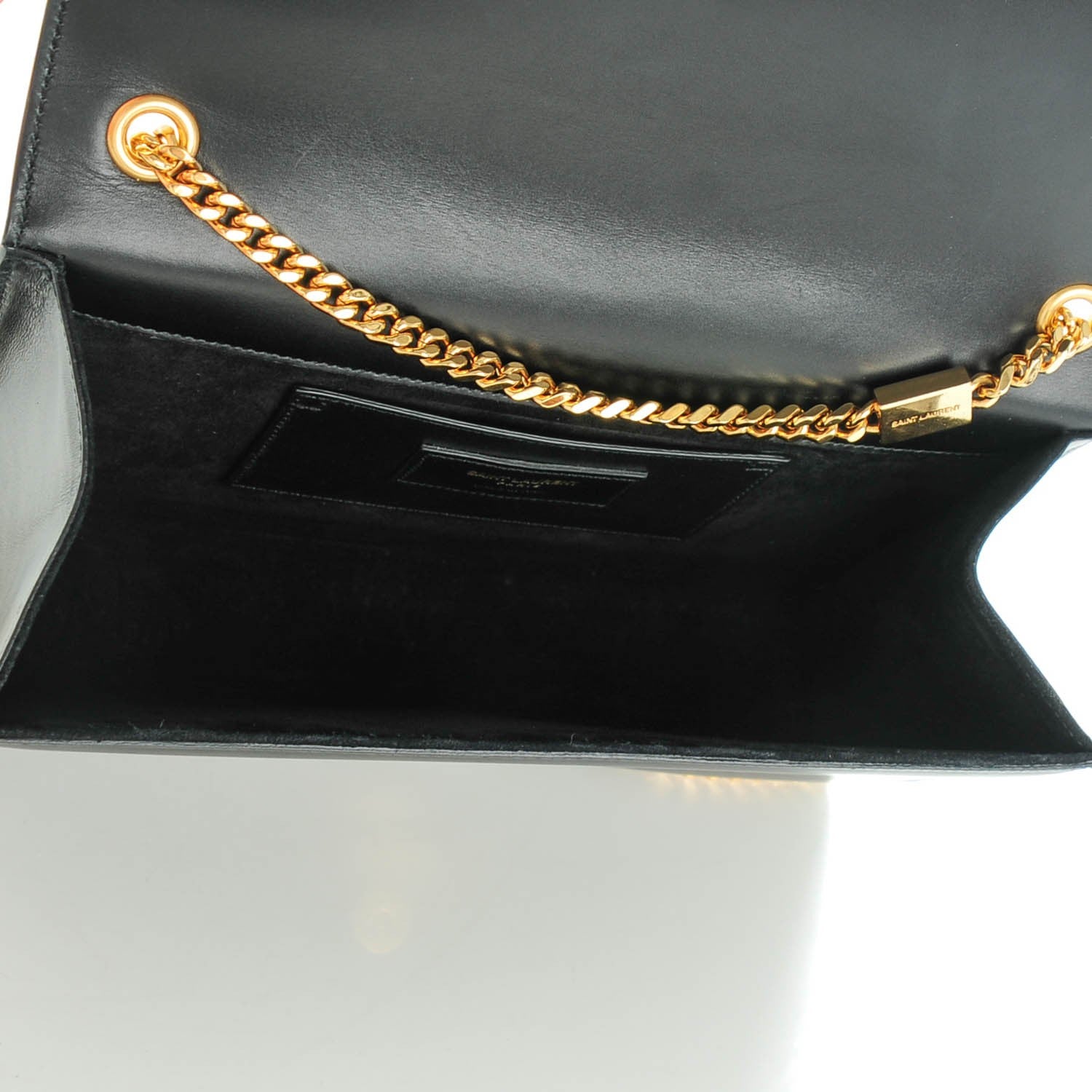 Saint Laurent Smooth Calfskin Medium Classic Monogram Kate Tassel Satchel Black 5 of 6
