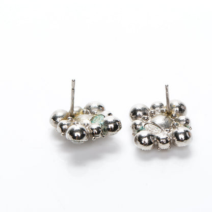 Chanel Crystal CC Earrings Silver 3 of 4