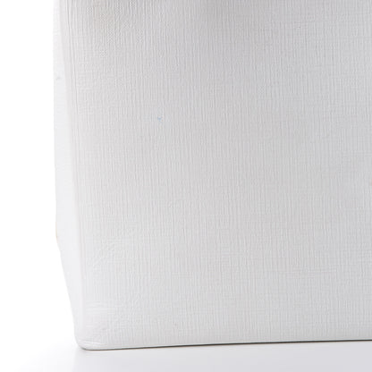 Balenciaga Squared Calfskin Logo Shopping Tote XXS White 13 of 13