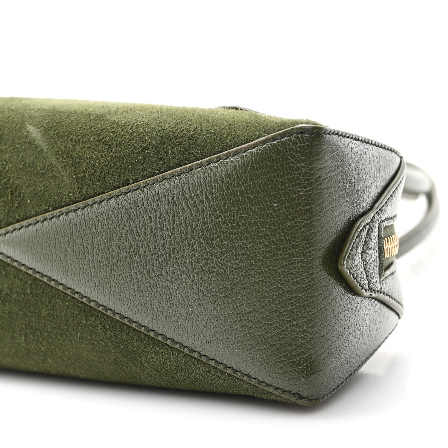 Alaia Suede Goatskin Small Le Teckel Bag Olive Green 10 of 10