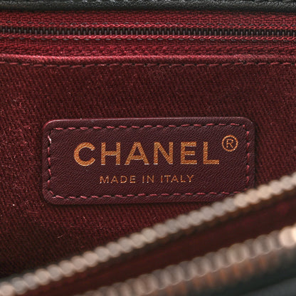 Chanel Shiny Sheepskin Quilted Large Trapezio Flap Black 6 of 10