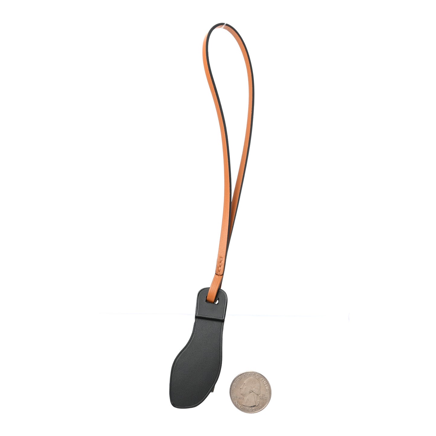 Epsom Butler Calfskin Hunter Oran Nano Bag Charm Etoupe