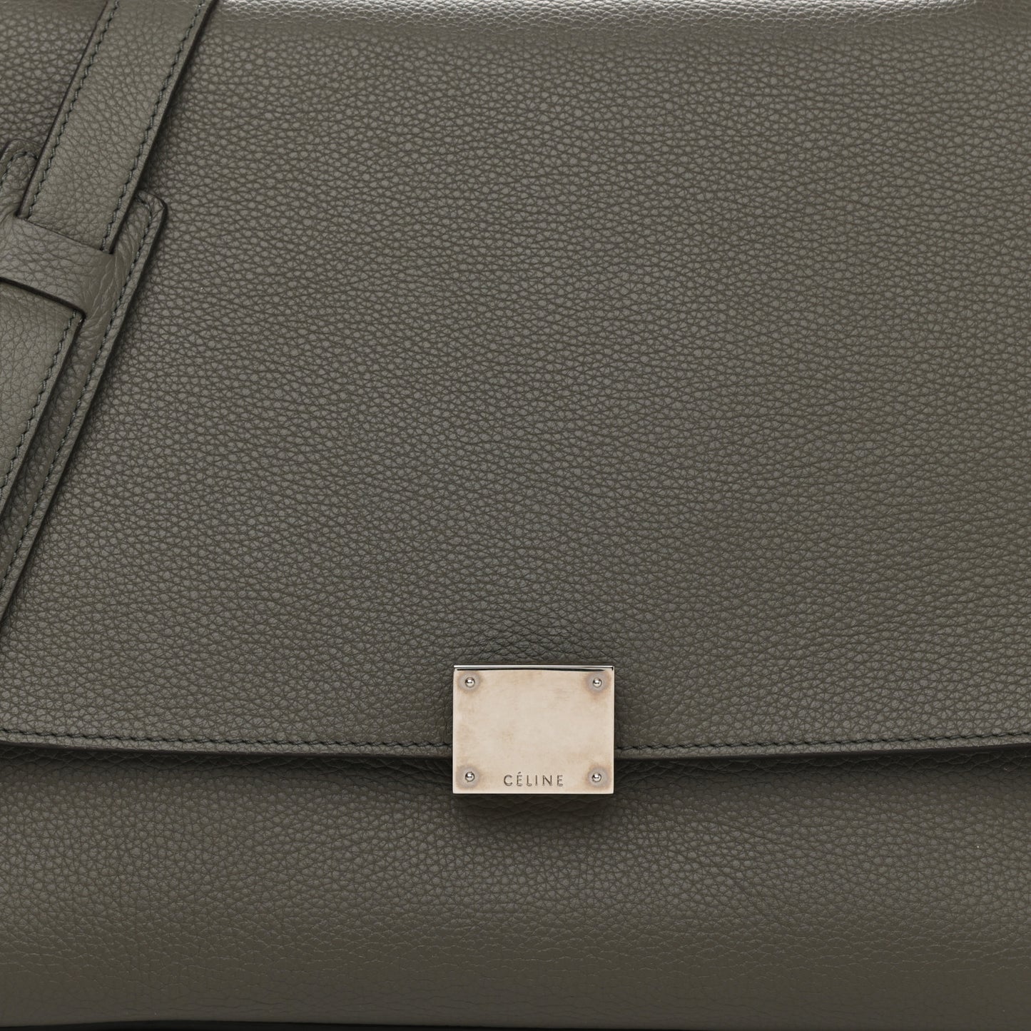 Drummed Calfskin Suede Medium Trapeze Souris