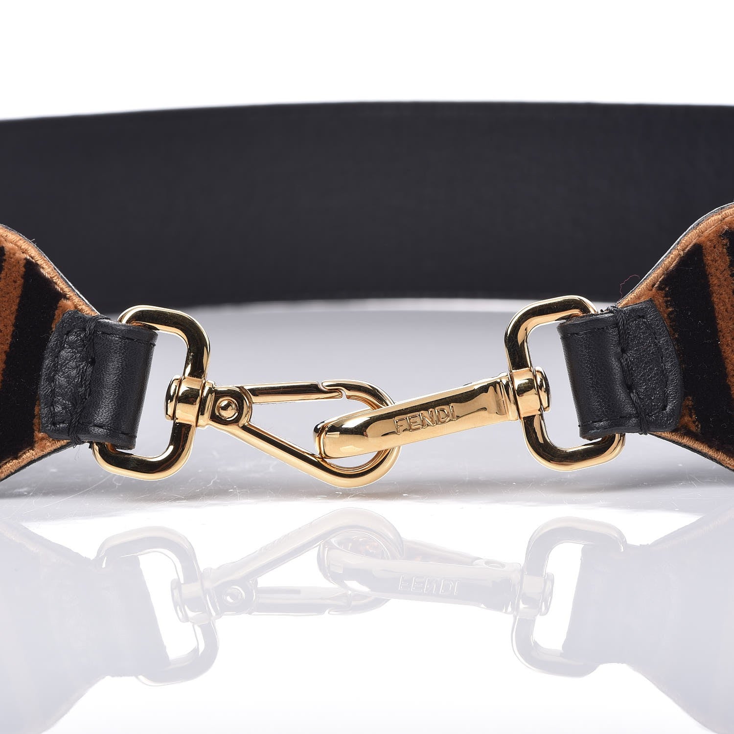 Fendi Velvet Tapestry FF Strap You Tobacco 4 of 4