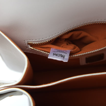 MCM Visetos Small Patricia Crossbody Bag White 7 of 10