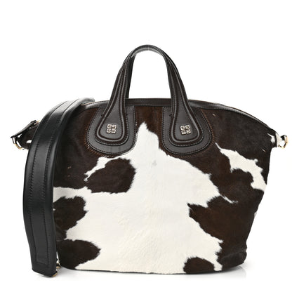 Givenchy Calf Hair Cow Print Small Nightingale Brown White 1 of 14