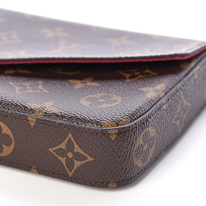 Louis Vuitton Monogram Pochette Felicie Chain Wallet Fuchsia 11 of 12