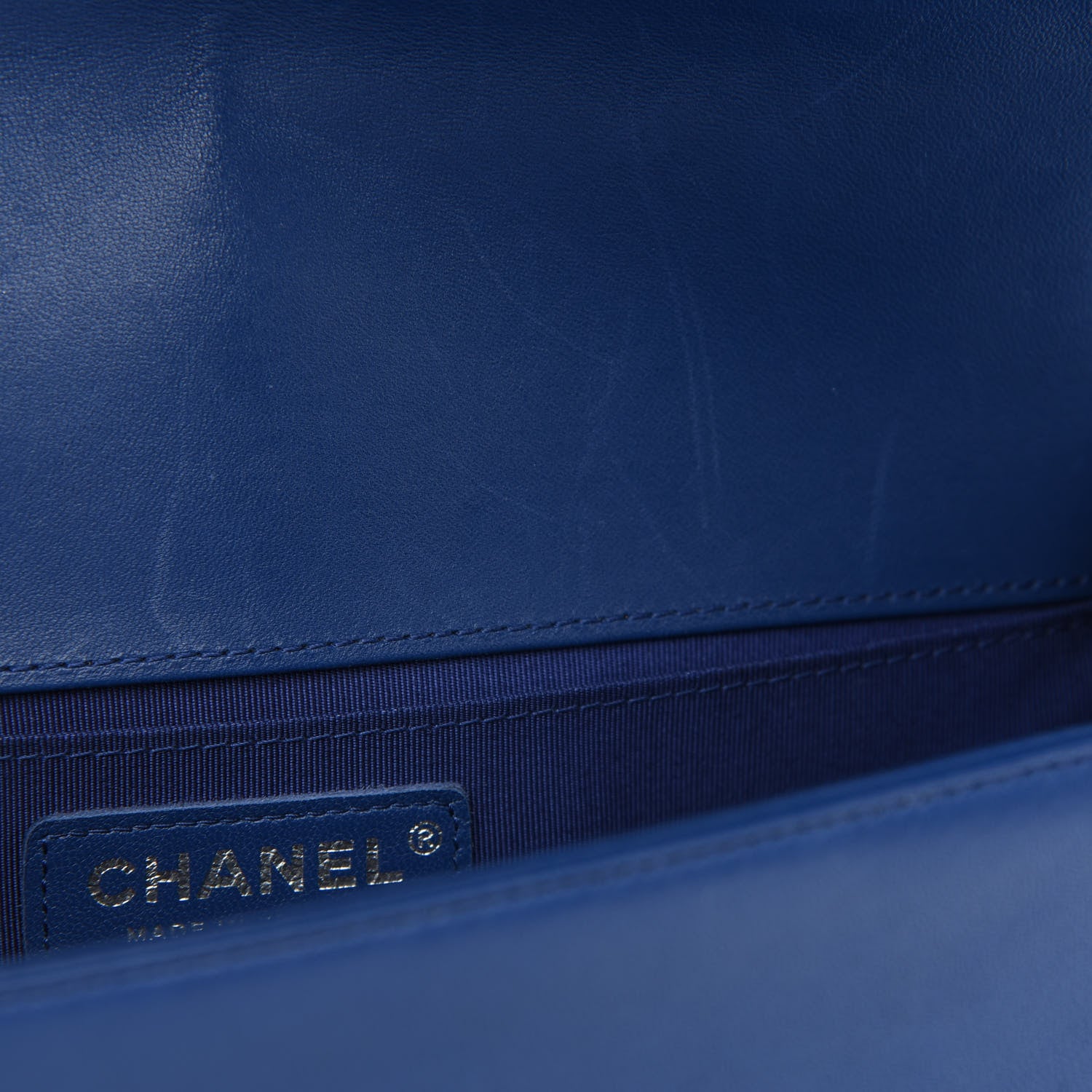Chanel Lambskin Quilted Medium Boy Flap Blue 8 of 13