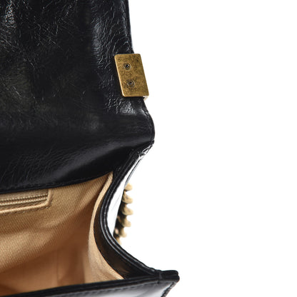 Chanel Glazed Calfskin Quilted Large Boy Flap Black 13 of 14