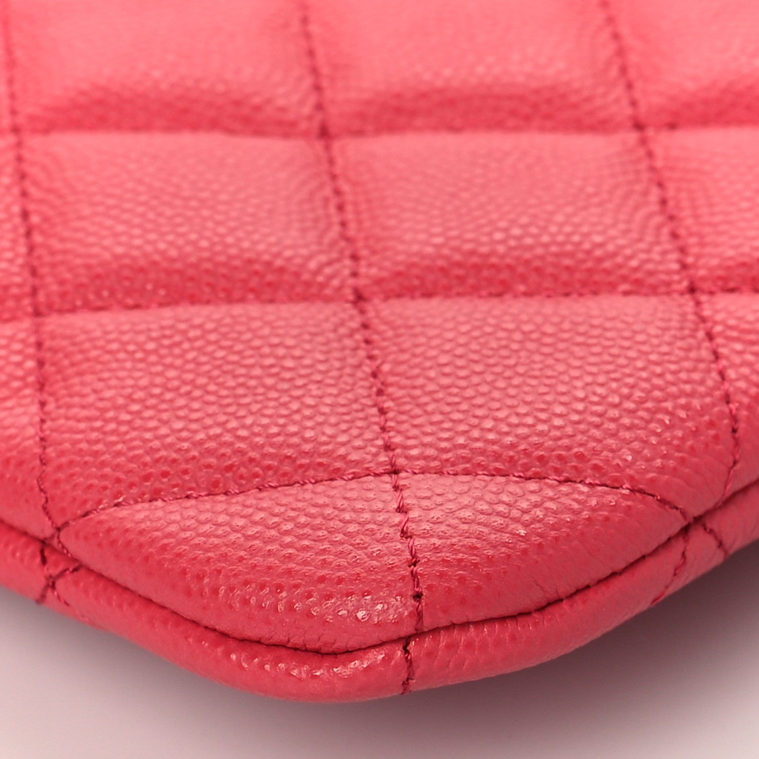 Chanel Caviar Quilted Medium Cosmetic Case Dark Pink 9 of 10