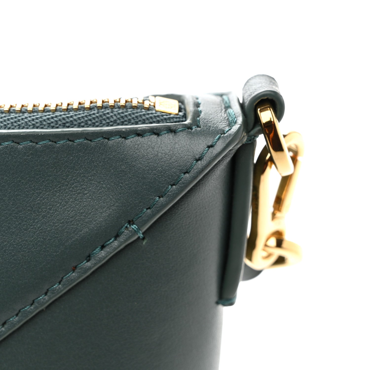 Loewe Shiny Calfskin Puzzle Fold Pouch Vetiver 14 of 14