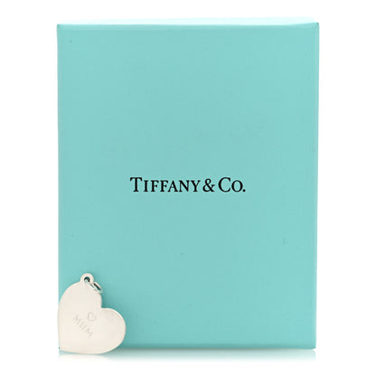 Tiffany Sterling Silver Mom Heart Charm 4 of 4