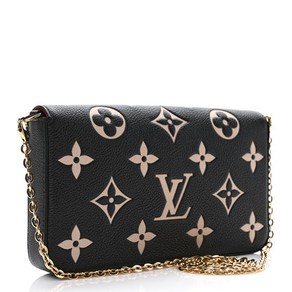 Louis Vuitton Empreinte Monogram Giant Felicie Pochette Black Beige 4 of 9