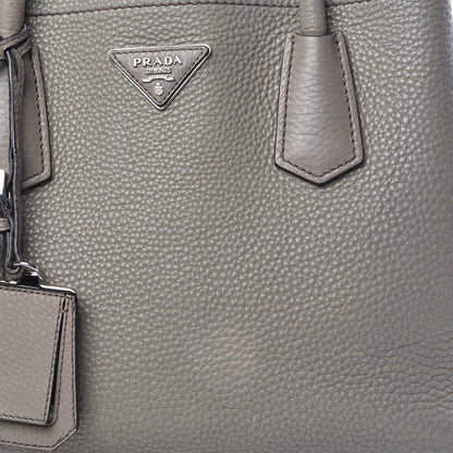 Prada Vitello Daino Small Double Bag Argilla Black 20 of 23