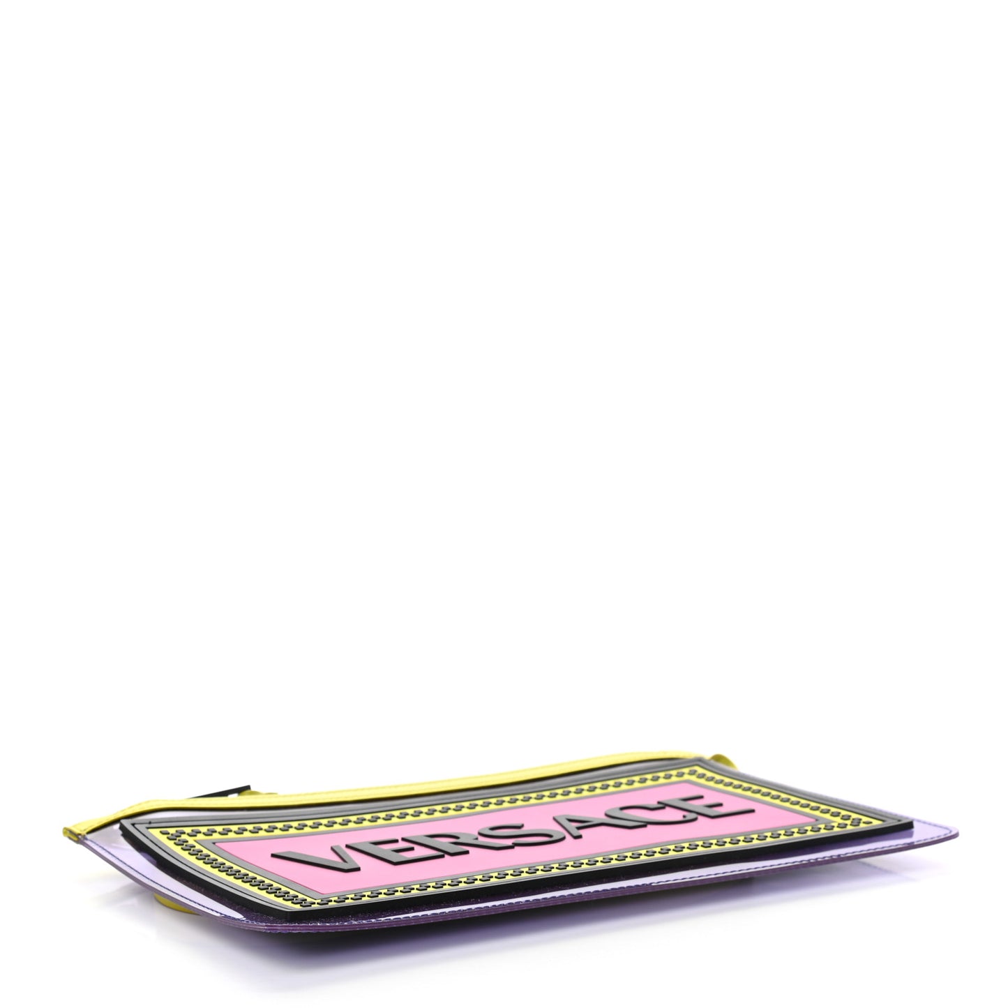 Vinyl Rubber Calfskin 90s Logo Pouch Multicolor
