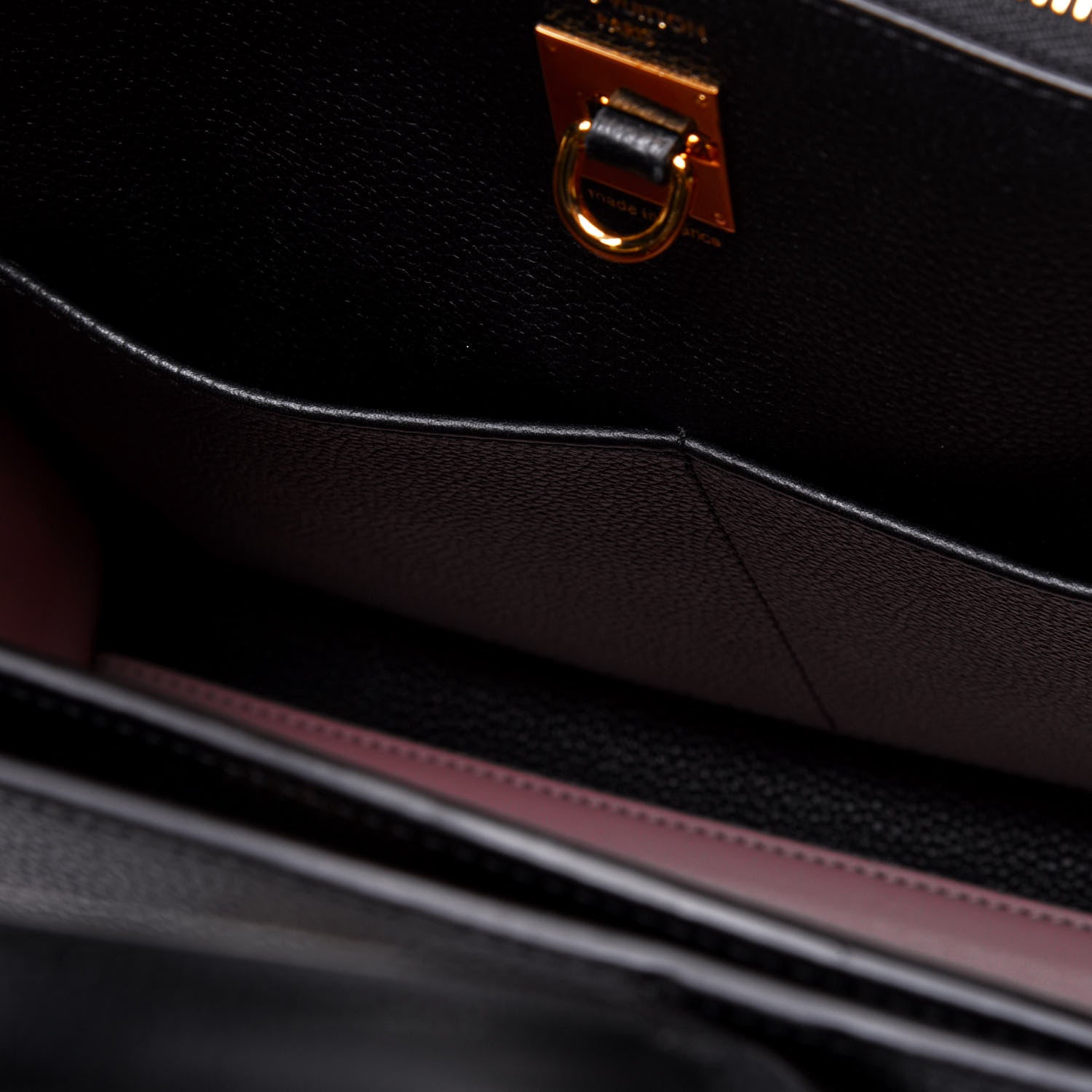 Louis Vuitton Calfskin City Steamer MM Magnolia Black 9 of 19