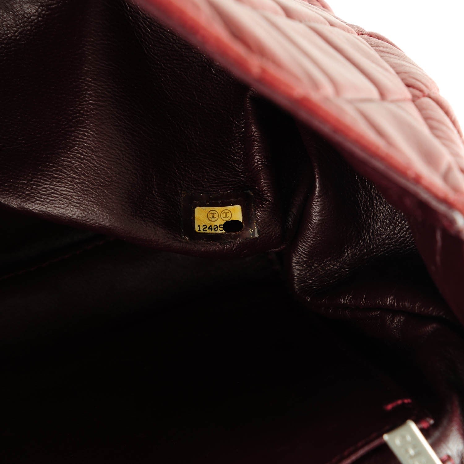 Chanel Lambskin Quilted Jumbo Single Flap Dark Red 8 of 8