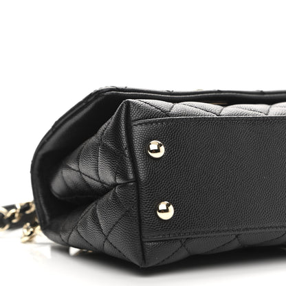 Chanel Caviar Quilted Extra Mini Coco Handle Flap Black 9 of 11