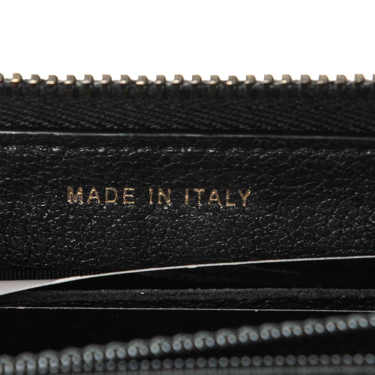 Patent Quilted Small Zip Around Wallet Black