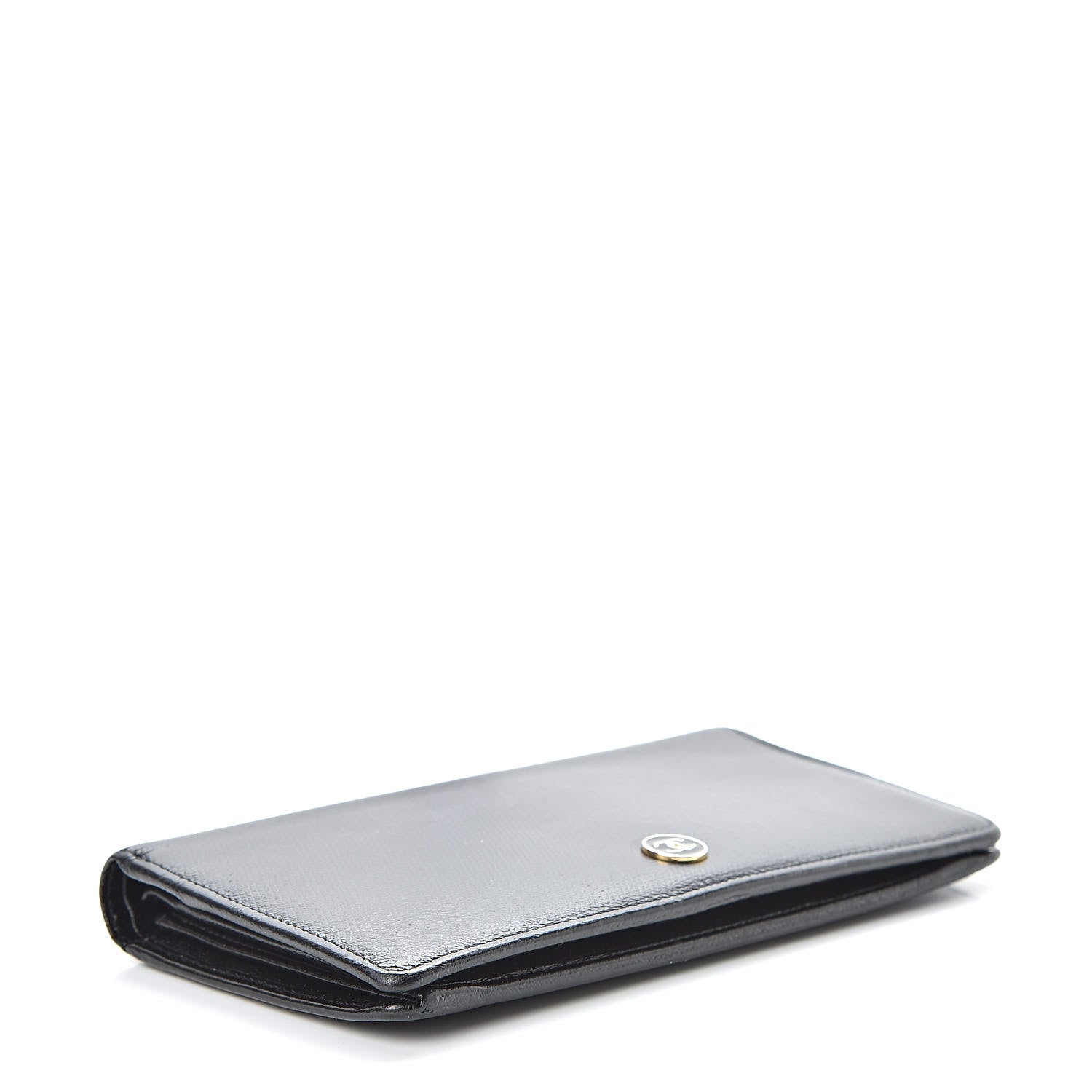 Chanel Grained Calfskin Yen Wallet Black 4 of 8