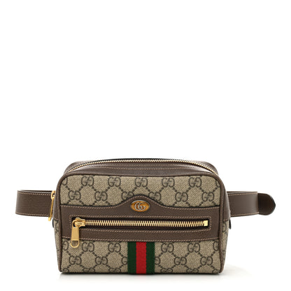Gucci GG Supreme Monogram Web Small Ophidia Belt Bag 85 34 Dark Brown 1 of 12