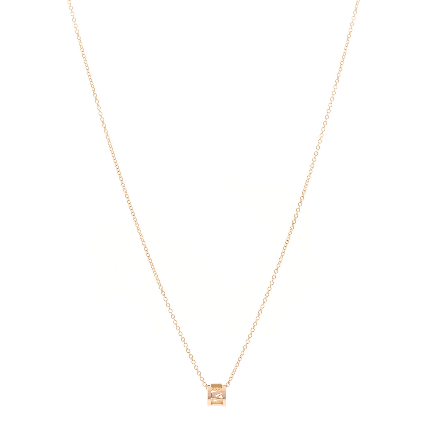 18K Rose Gold Atlas Open Pendant Necklace