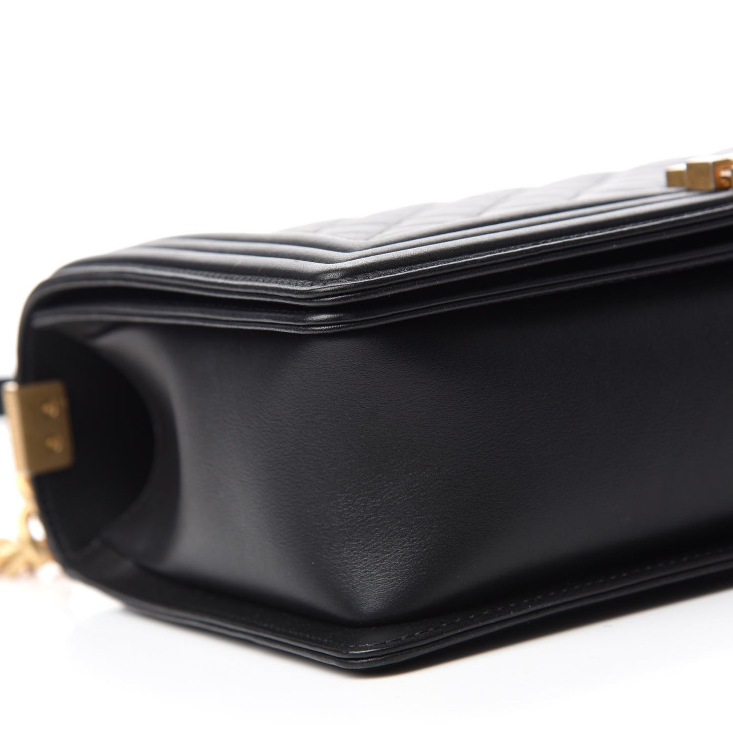 Calfskin Quilted New Medium Boy Flap Black