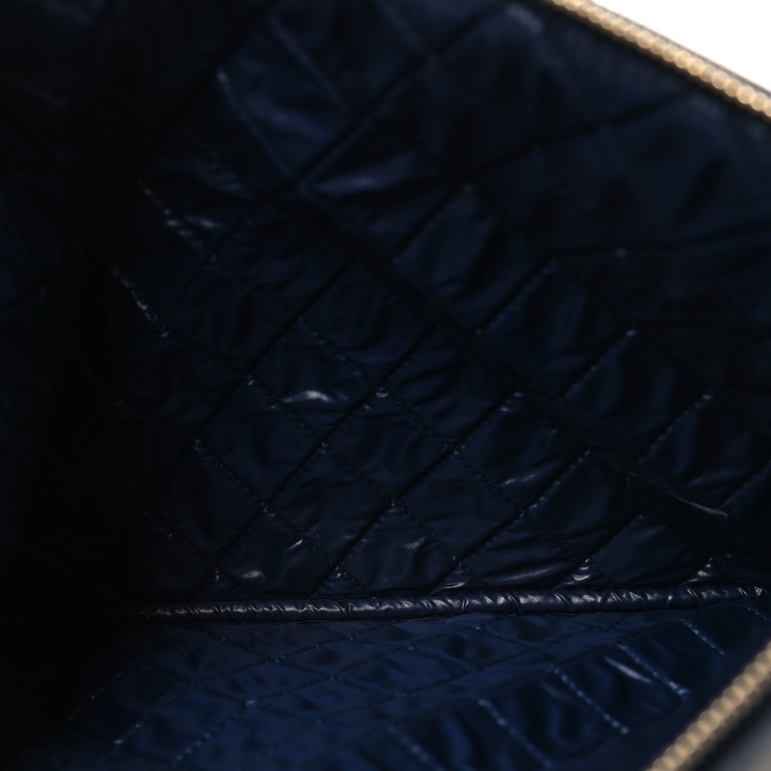 Chanel Lambskin Quilted Medium Casino Beauty CC Cosmetic Case Navy 5 of 9