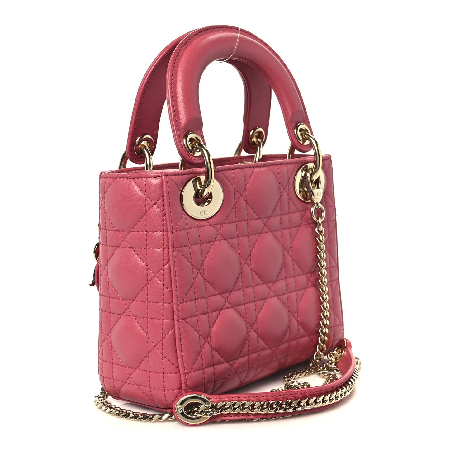 Lambskin Cannage Mini Lady Dior Pink