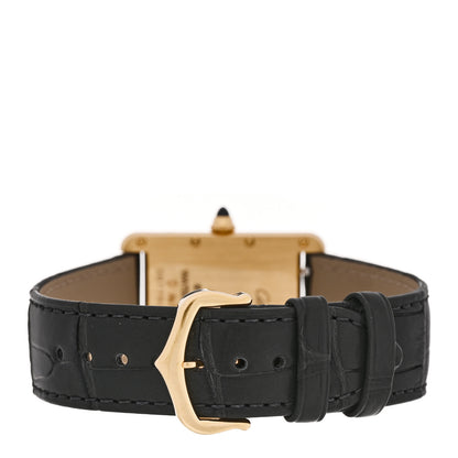 Cartier 18K Yellow Gold Alligator 26mm Tank Louis Quartz Watch 3 of 6