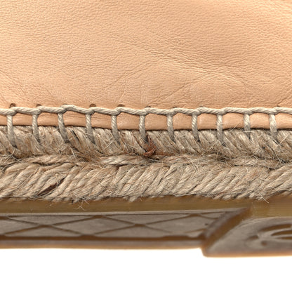 Chanel Lambskin CC Espadrilles 38 Beige Black 10 of 10