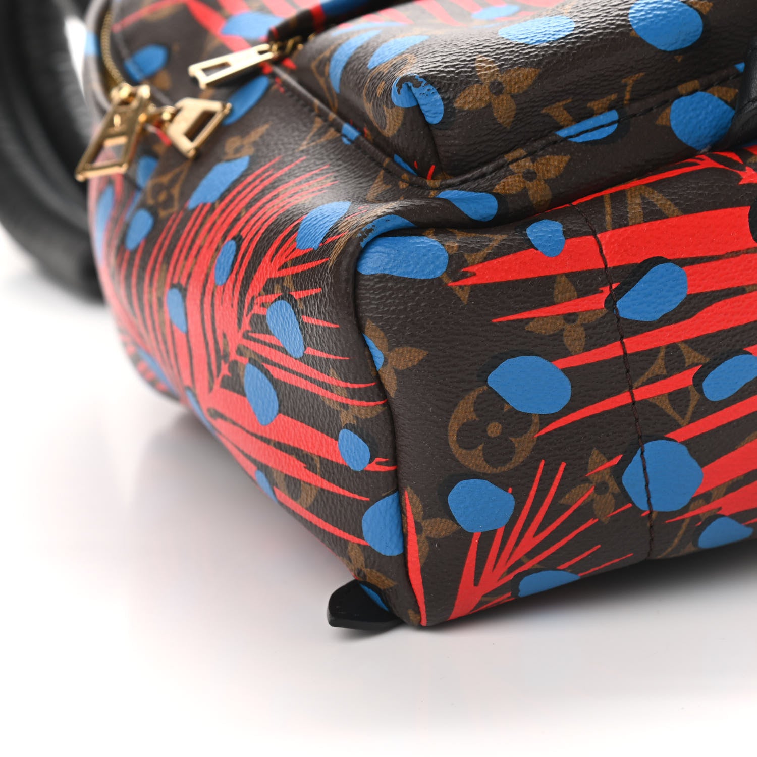 Louis Vuitton Monogram Jungle Dots Palm Springs Backpack PM Coquelicot Denim 7 of 8