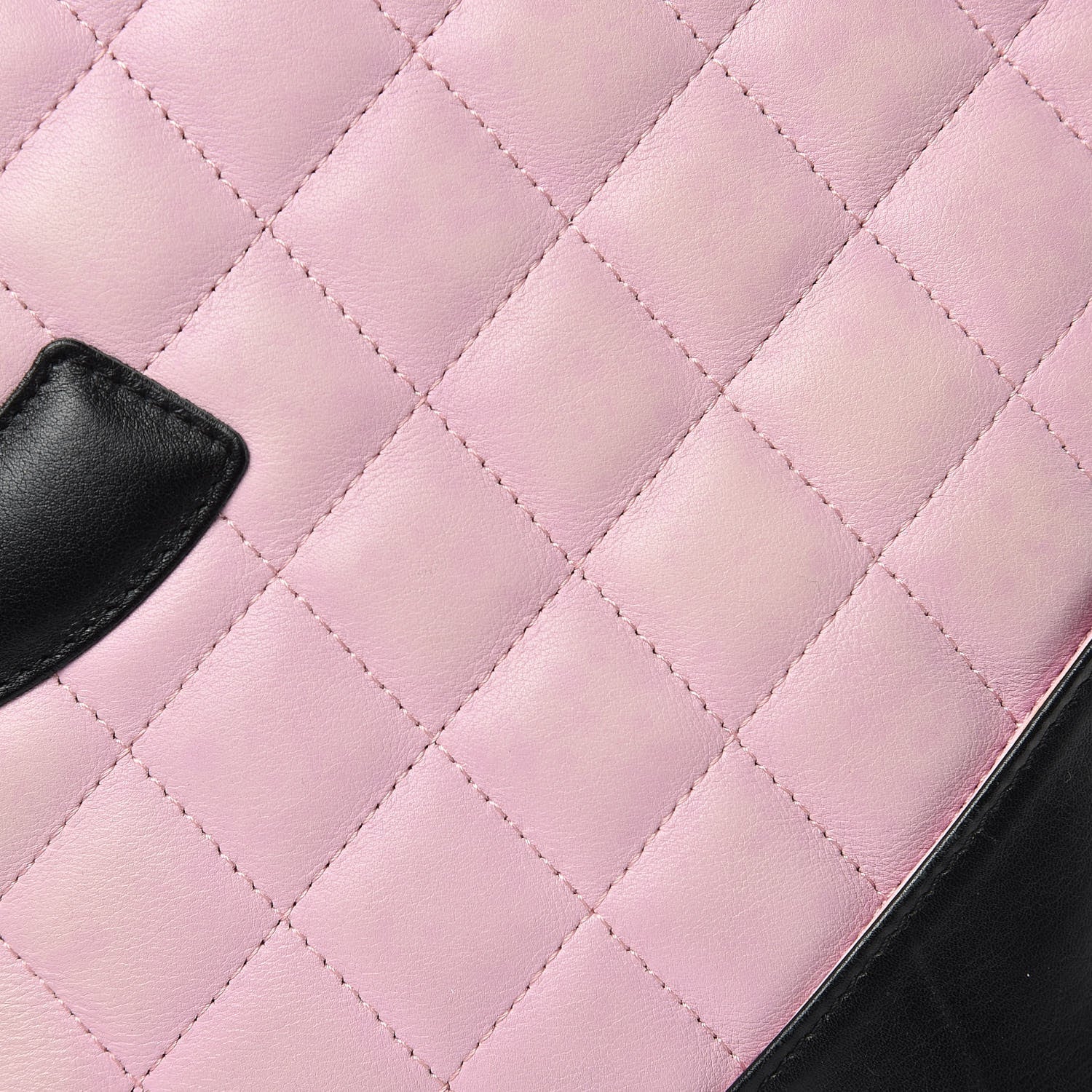 Chanel Calfskin Quilted Medium Cambon Tote Pink Black 10 of 13