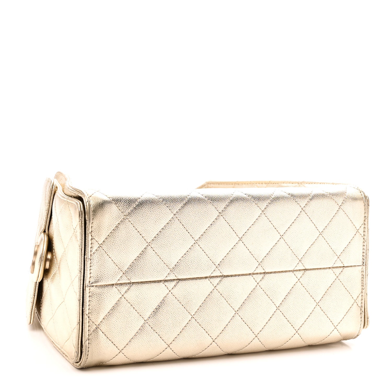 Chanel Metallic Caviar Quilted Small Chanel 25 Handbag Gold 4 of 11