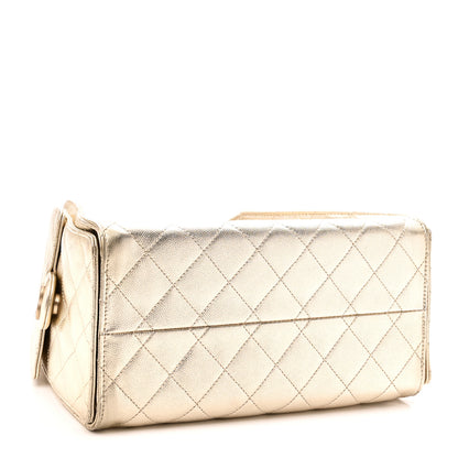Chanel Metallic Caviar Quilted Small Chanel 25 Handbag Gold 4 of 11