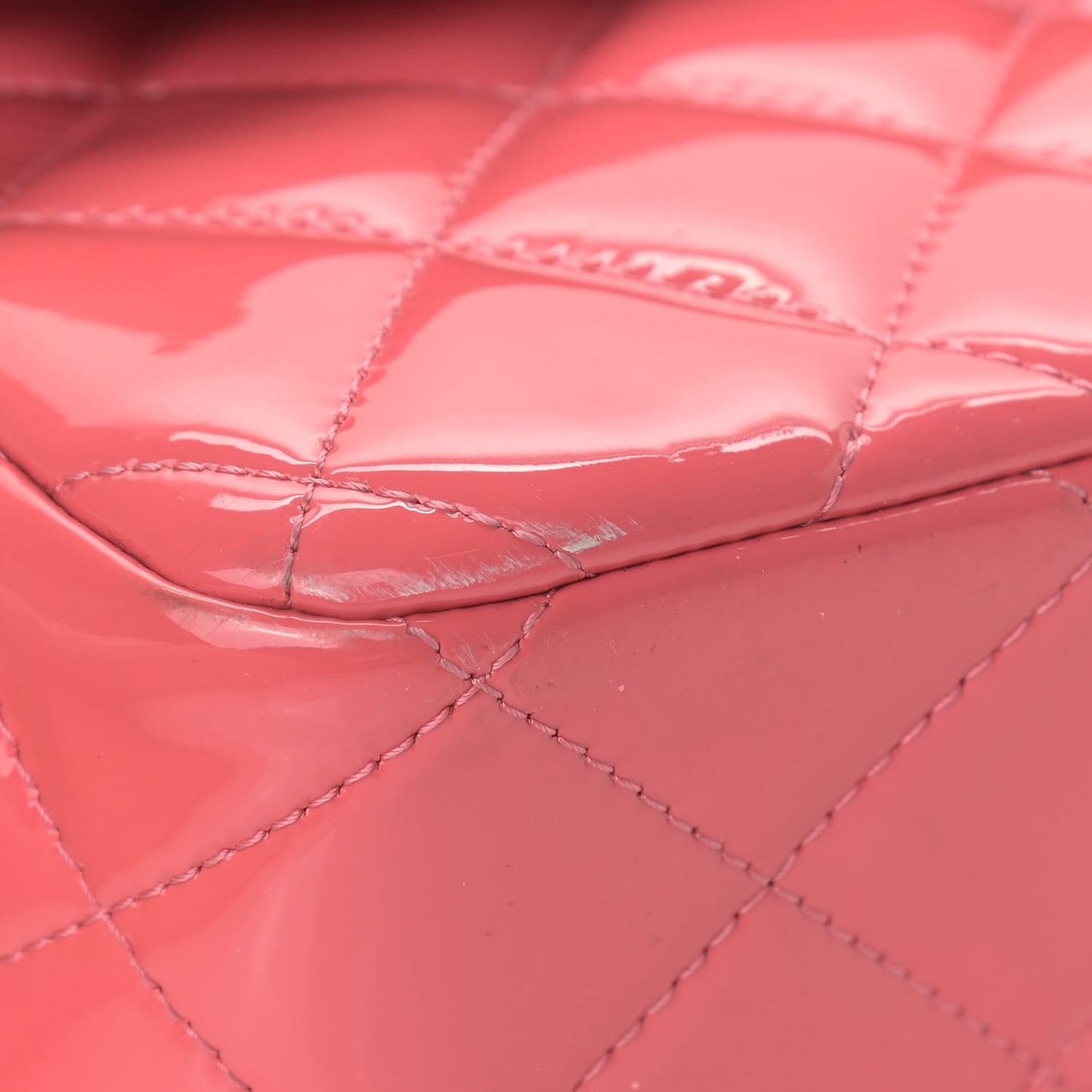Patent Quilted Jumbo Double Flap Pink