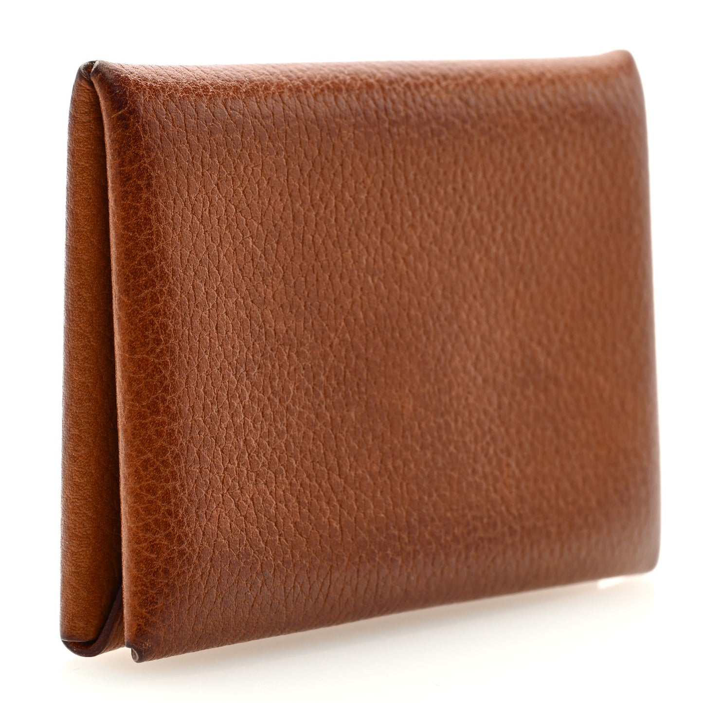 Barenia Verso Calvi Card Case Fauve Orange Poppy