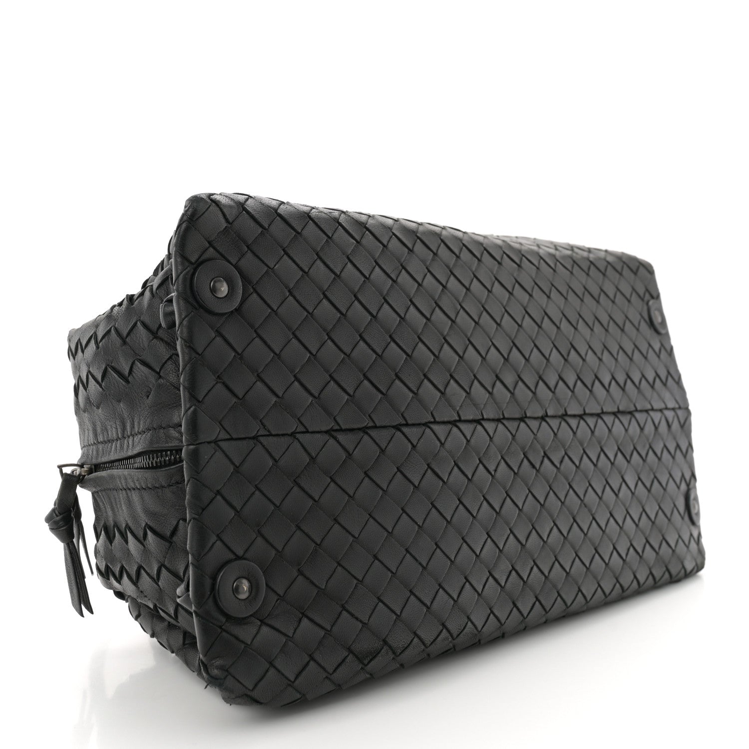 Bottega Veneta Nappa Intrecciato Satchel  Black 4 of 10