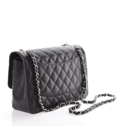 Chanel Caviar Quilted Jumbo Double Flap Black 3 of 10