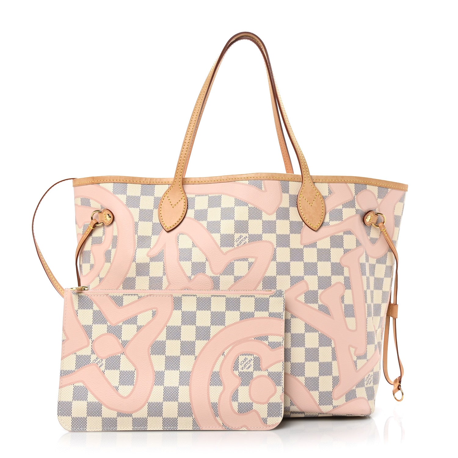 Louis Vuitton Damier Azur Tahitienne Neverfull MM 3 of 10